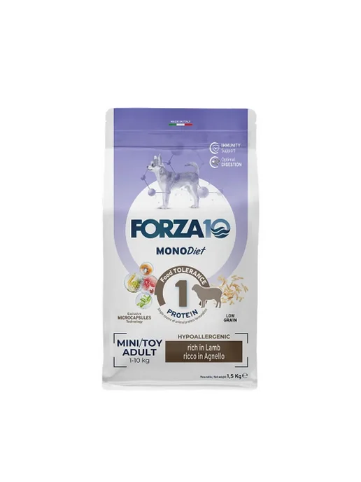 Сухой корм Forza10 Малых для собак, ягненок, 1,5 кг