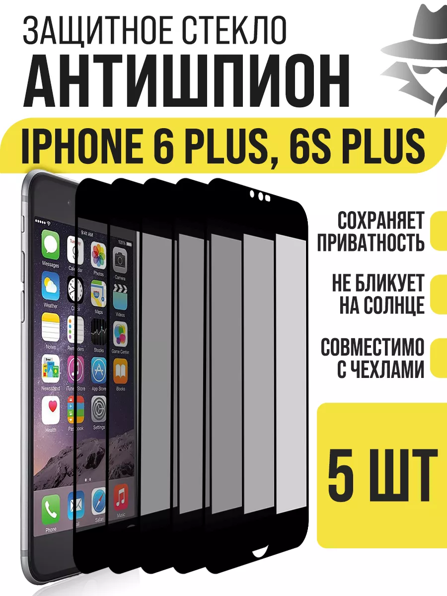 Защитное стекло на iPhone 6 Plus / 6S Plus, Антишпион IN CASE 190031941  купить за 891 ₽ в интернет-магазине Wildberries