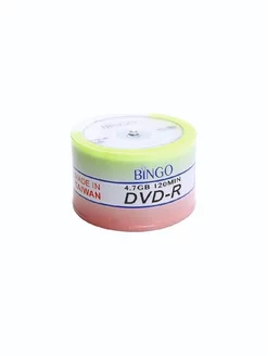 DVD-R 50 шт, 120min 4.7gb, 16x BINGO 190065984 купить за 1 863 ₽ в интернет-магазине Wildberries