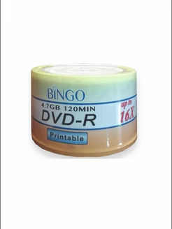 DVD-R Printable 50 шт, 120min 4.7gb, 16x BINGO 190066847 купить за 1 637 ₽ в интернет-магазине Wildberries