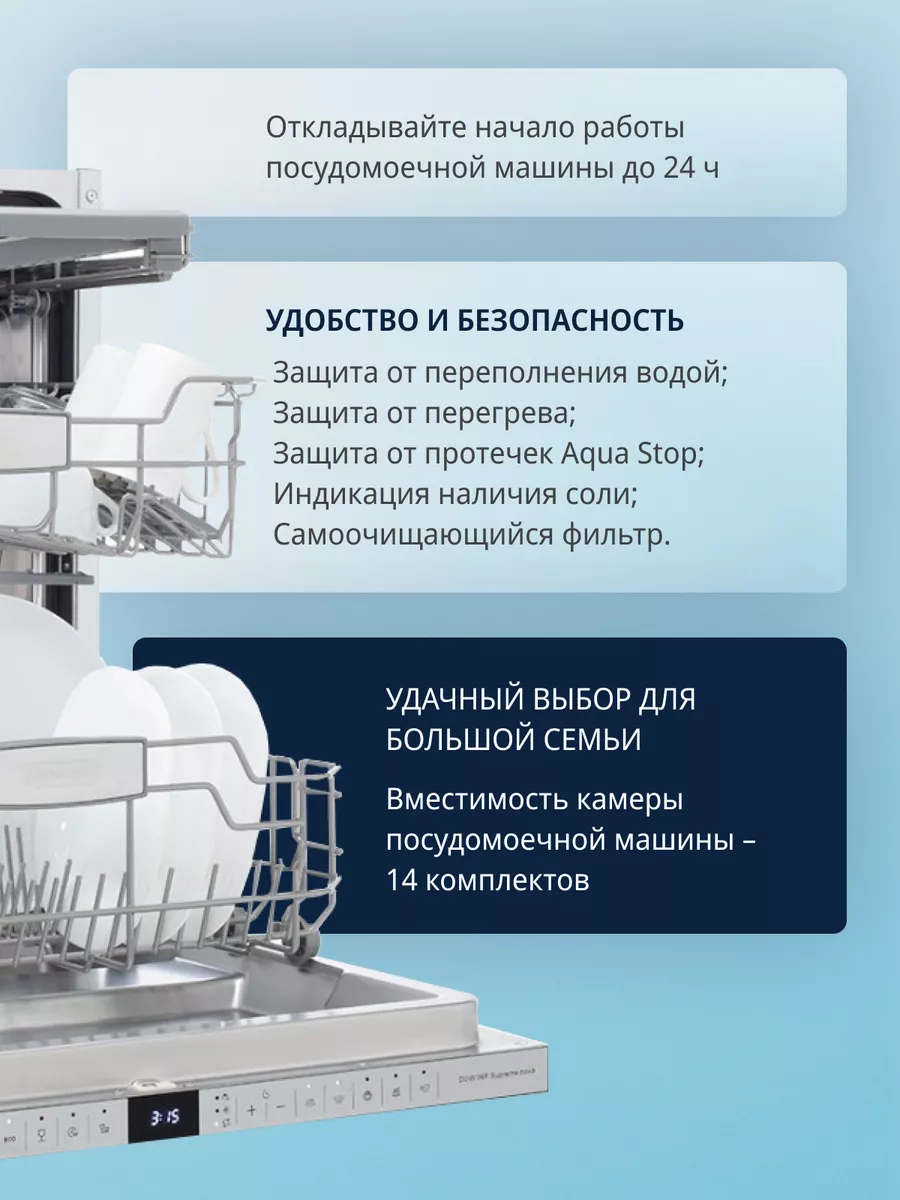 Встраиваемая посудомоечная машина DDW 06F Supreme Nova Delonghi 190073821  купить за 46 200 ₽ в интернет-магазине Wildberries