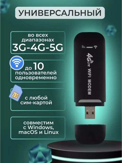 ZTE Модем 4G WiFi роутер черный, 4 г, фото 5