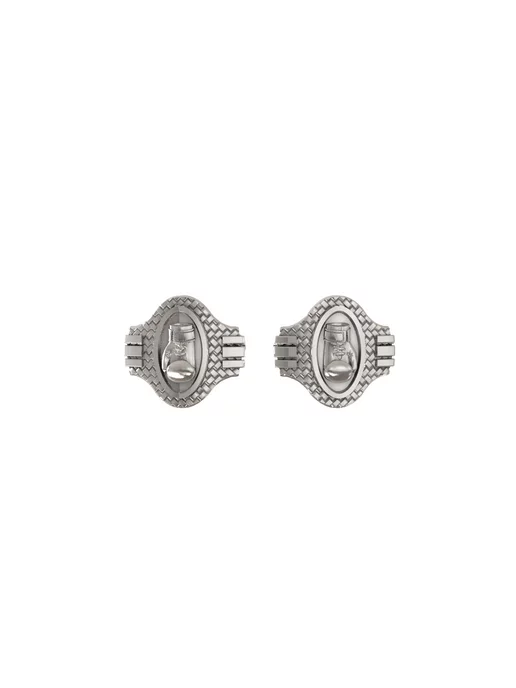 Swanky jewelry Запонки серебряные боксерские перчатки боксеру, серебристый