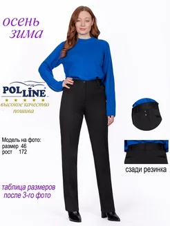 Брюки классические теплые осень зима POLLINE 190087560 купить за 2 956 ₽ в интернет-магазине Wildberries