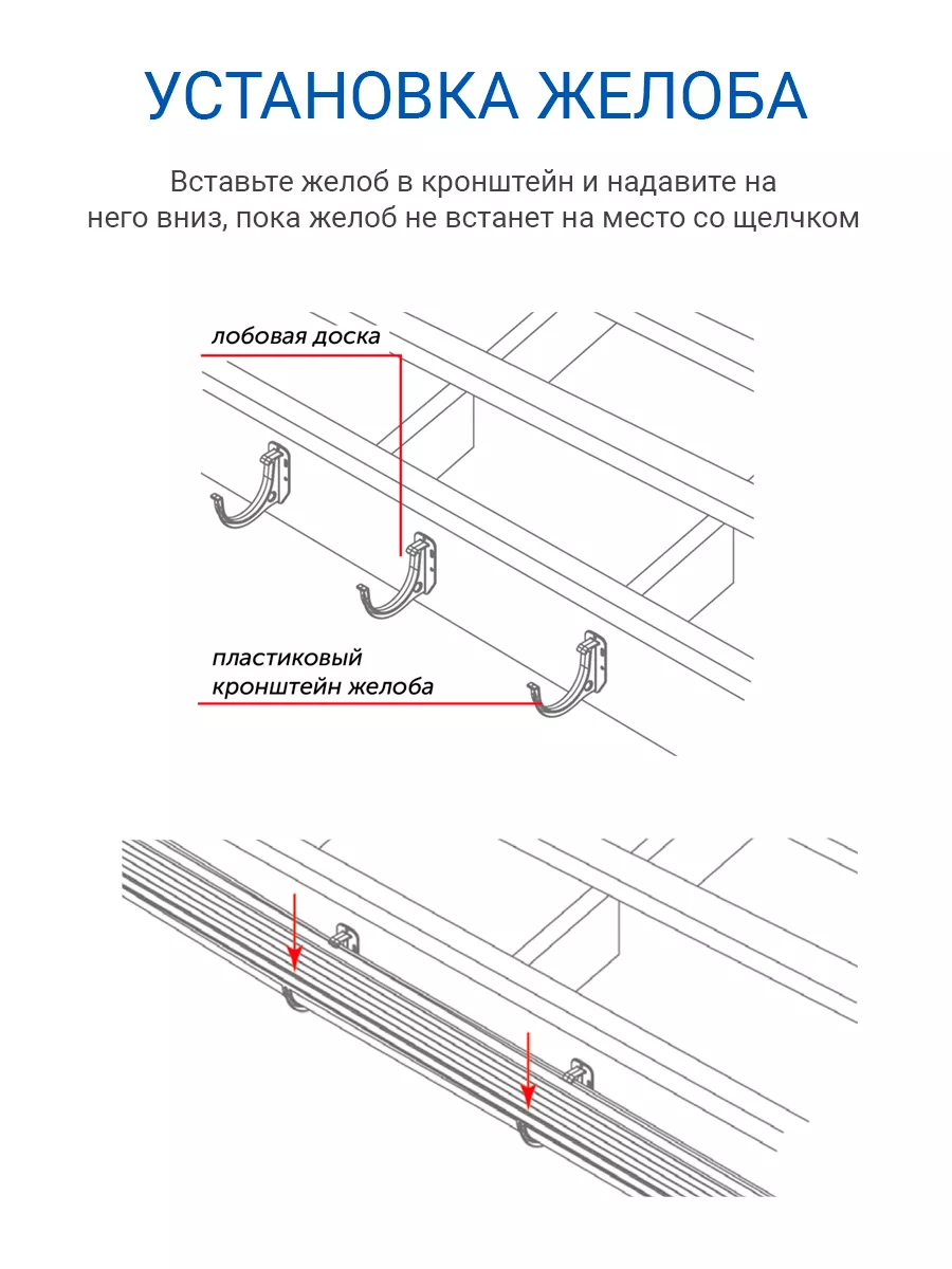 Желоб водосточный пластиковый 2 шт по 1 м Realcoste 190090034 купить за 717  ₽ в интернет-магазине Wildberries