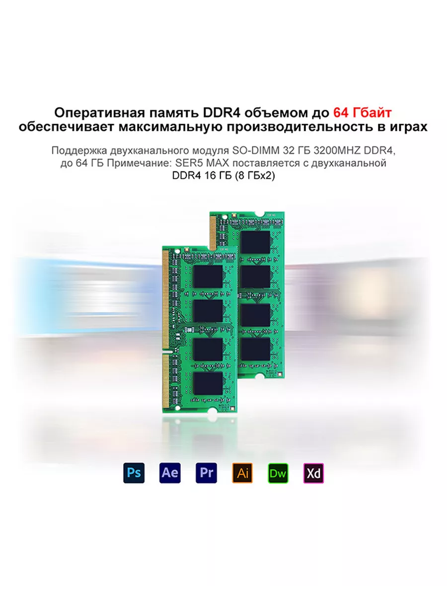 Мини ПК Beelink SER5 MAX AMD Ryzen 7 5800H 16 ГБ+500 ГБ Beelink 190103972  купить за 29 259 ₽ в интернет-магазине Wildberries