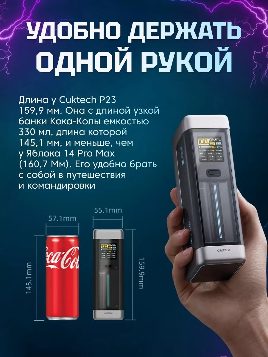 Внешний аккумулятор ZMI P+ Series 25000 мАч 210Вт Cuktech 190109280 купить  за 8 809 ₽ в интернет-магазине Wildberries