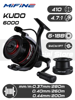 Катушка рыболовная MIFINE KUDO 6000F, 6+1подшипник Mifine 190135731 купить за 1 480 ₽ в интернет-магазине Wildberries