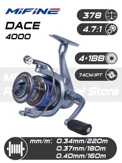 Катушка рыболовная DACE 4000F, 4+1 подшипник Mifine 190135806 купить за 1 052 ₽ в интернет-магазине Wildberries