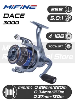 Катушка рыболовная MIFINE DACE 3000F, 4+1 подшипник Mifine 190135807 купить за 1 040 ₽ в интернет-магазине Wildberries