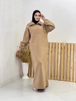 Мусульманское платье зимнее оверсайз на флисе AISHA_collection 190162423 купить за 3 933 ₽ в интернет-магазине Wildberries