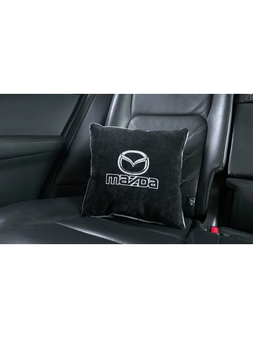 Dekos Подушка в машину с вышивкой для Mazda, черный, фото 6