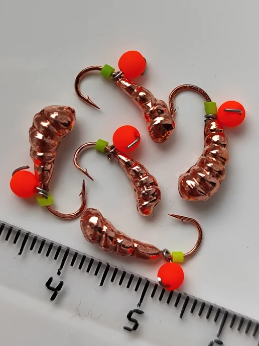 FISH HUNGRY LURE Мормышка безнасадочная Уралка рифлёная оранжевый неон 5 шт, 5 шт, фото 3