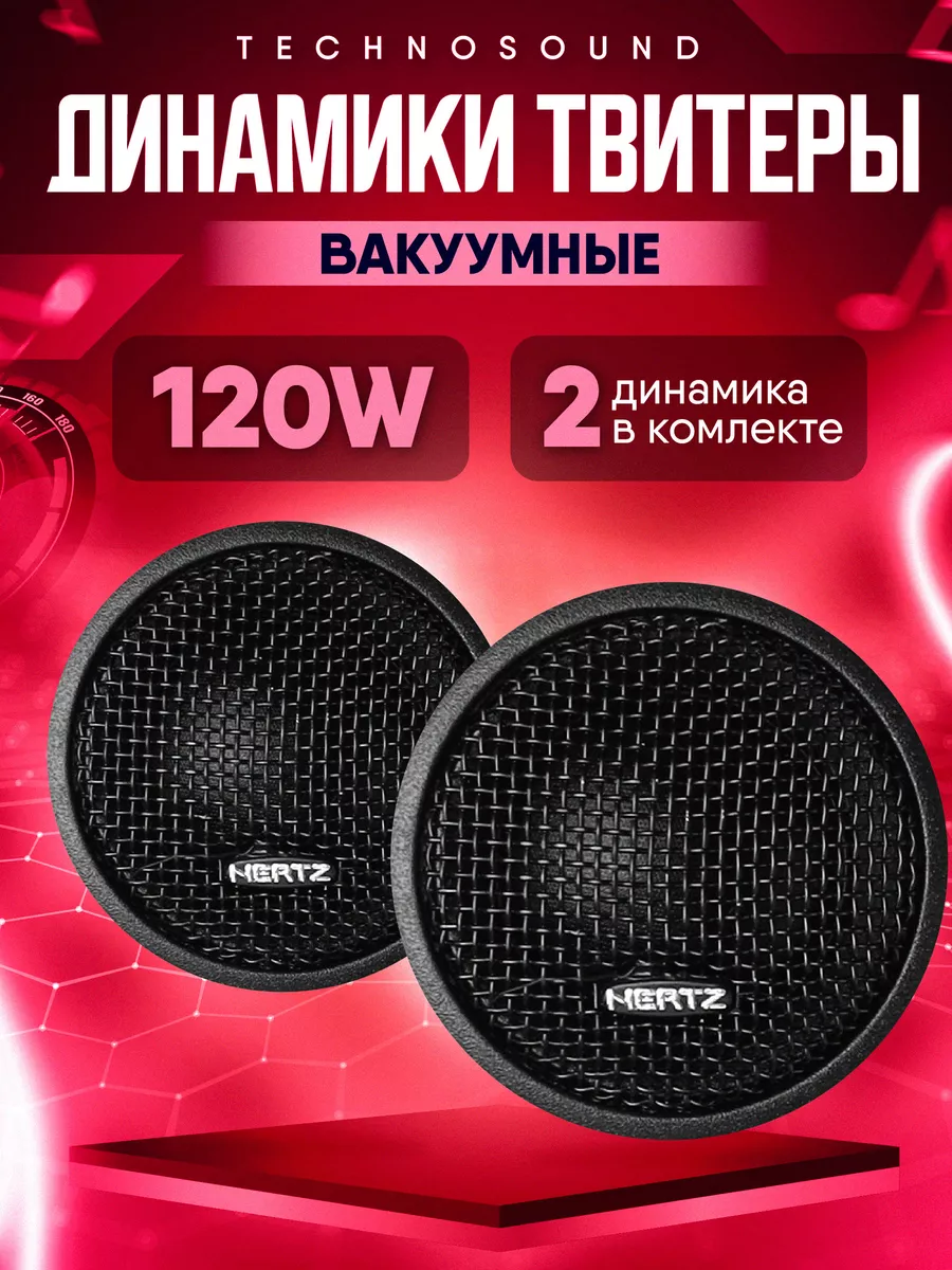 TechnoSound Твитеры автомобильные ht25, динамики в авто