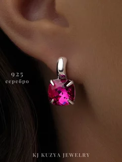 Серьги из серебра 925 с камнями Swarovski KJ Kuzya jewelry 190245918 купить за 2 717 ₽ в интернет-магазине Wildberries