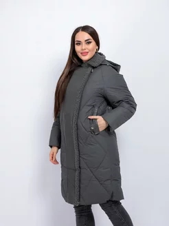 Удлиненная куртка теплая LEANORA 190260513 купить за 1 678 ₽ в интернет-магазине Wildberries