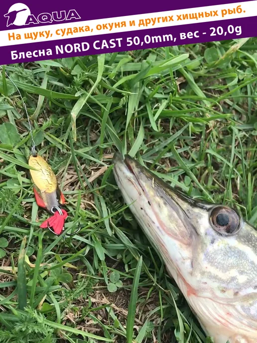 Aqua Блесна рыболовная Nord Cast 50mm 20g цвет 02, 20 г, фото 6