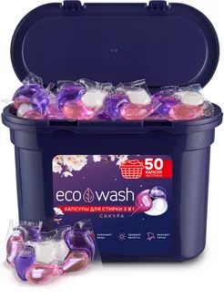 Капсулы для стирки ECOWASH 190379249 купить за 798 ₽ в интернет-магазине Wildberries