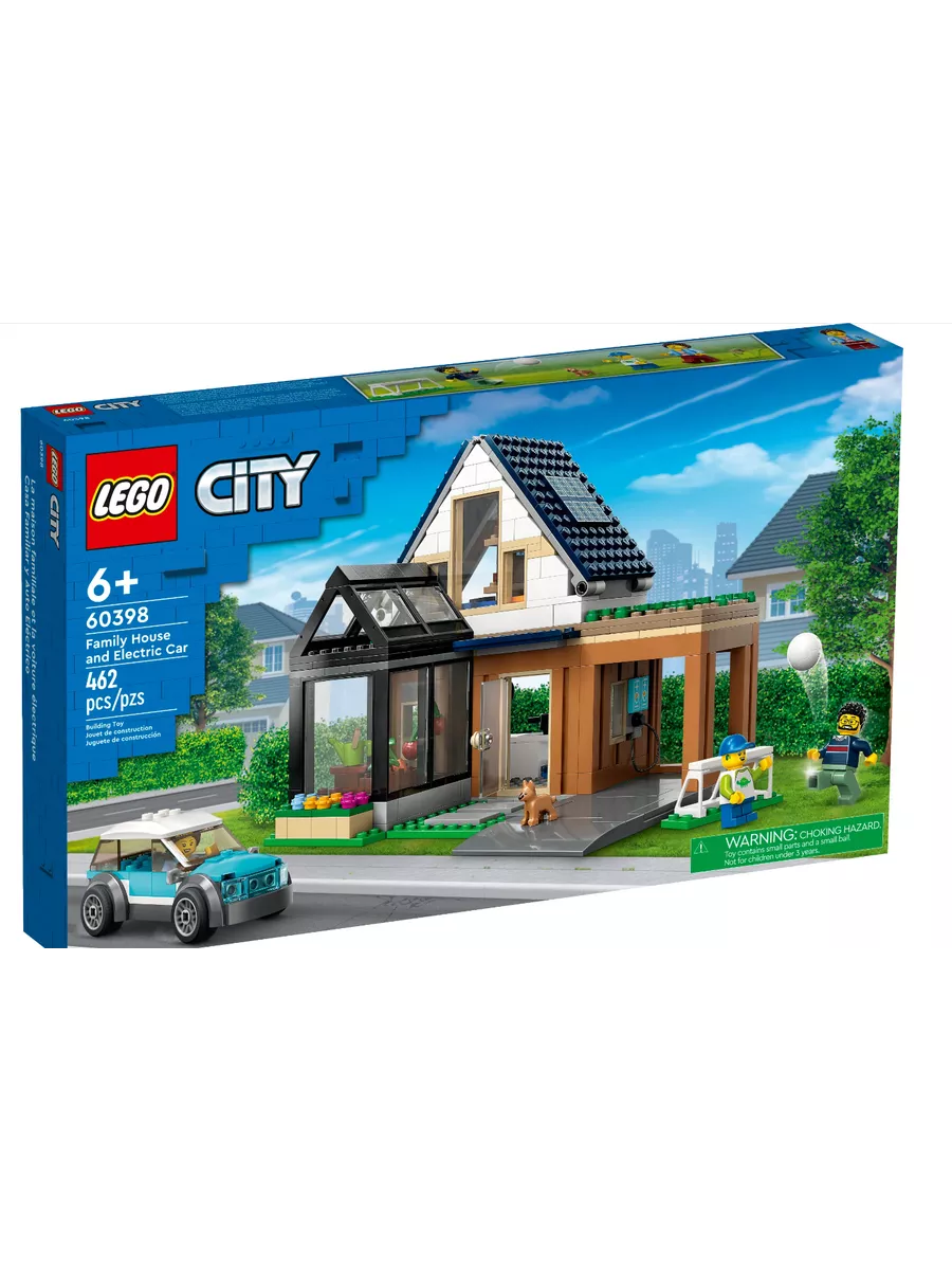 Конструктор LEGO CITY Семейный дом и электромобиль 60398 LEGO 190392261  купить в интернет-магазине Wildberries