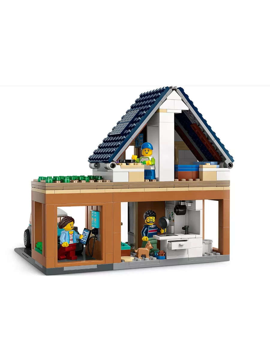 Конструктор LEGO CITY Семейный дом и электромобиль 60398 LEGO 190392261  купить в интернет-магазине Wildberries