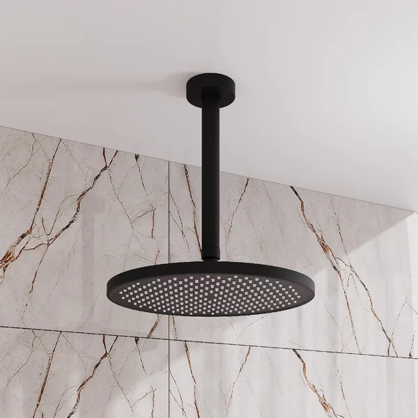 Фото товара на маркетплейсе wildberries Кронштейн для верхнего душа черный