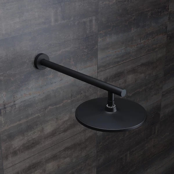 Фото товара на маркетплейсе wildberries Кронштейн для верхнего душа черный