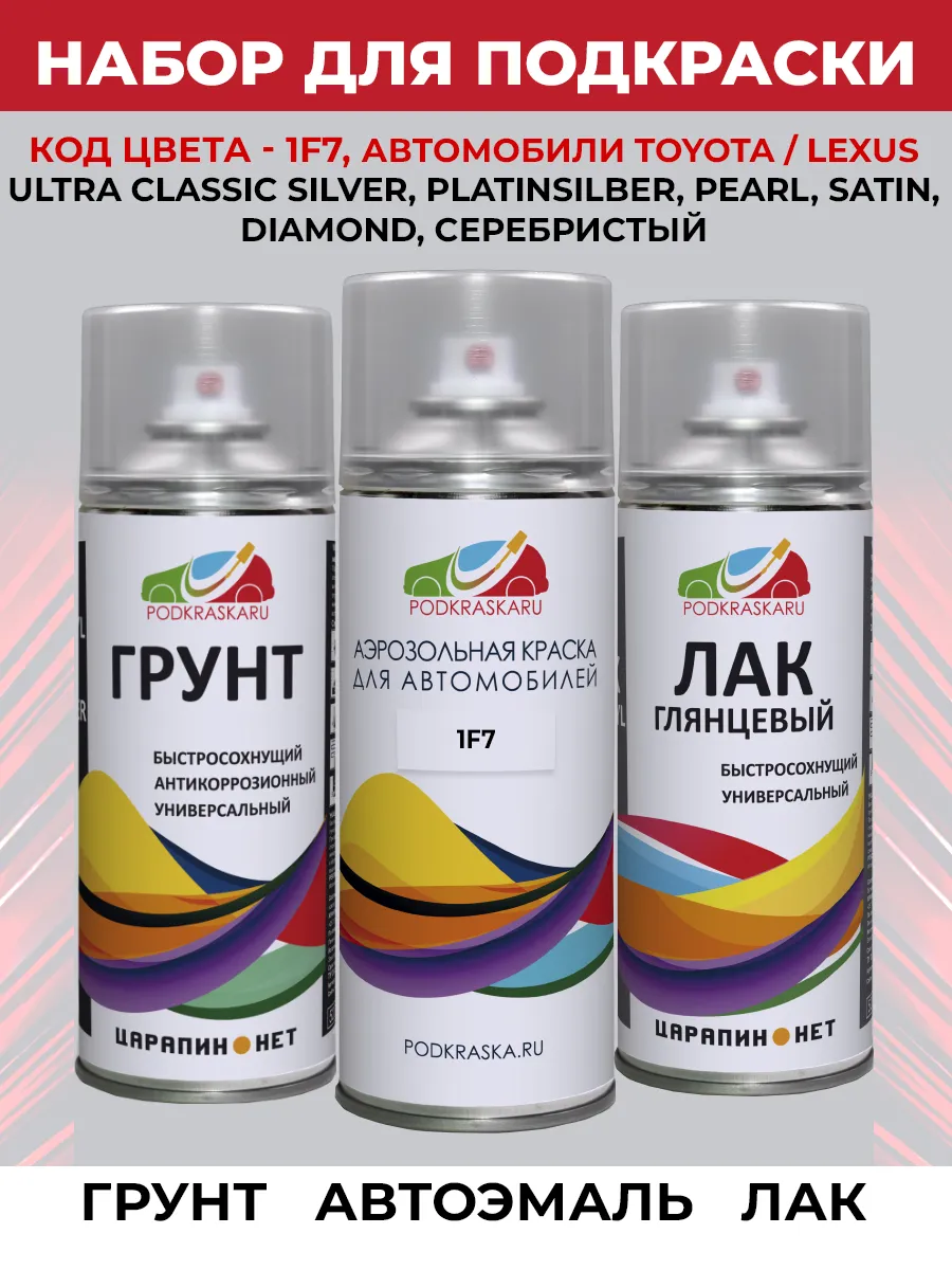 1F7 для Toyota Серебристый металлик Silver набор для ремонта