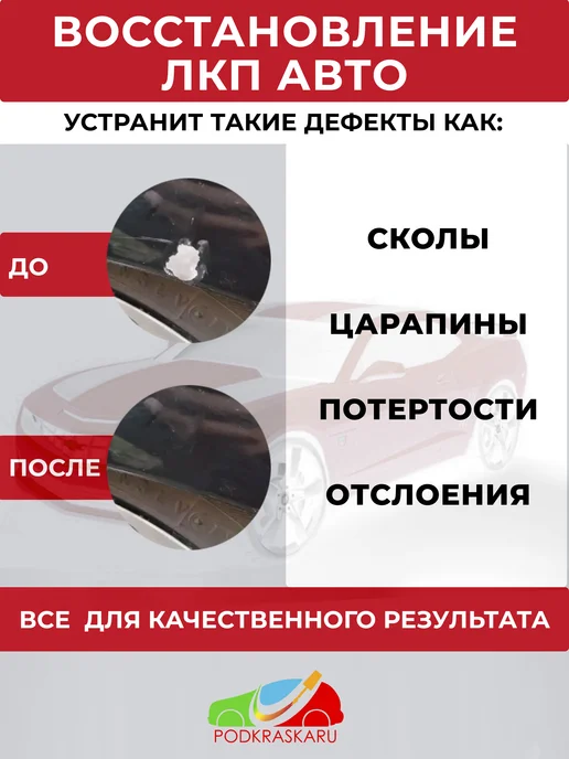 PODKRASKA.RU 1F7 для Toyota Серебристый металлик Silver набор для ремонта, серебристый, фото 7