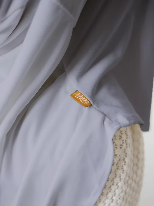 Rayan Hijab Амирка хиджаб однотонный мусульманская одежда, серый, фото 4
