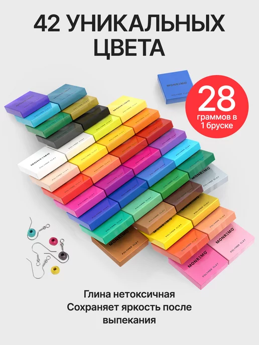 MONREMO Полимерная глина запекаемая набор для лепки, вариант, фото 3