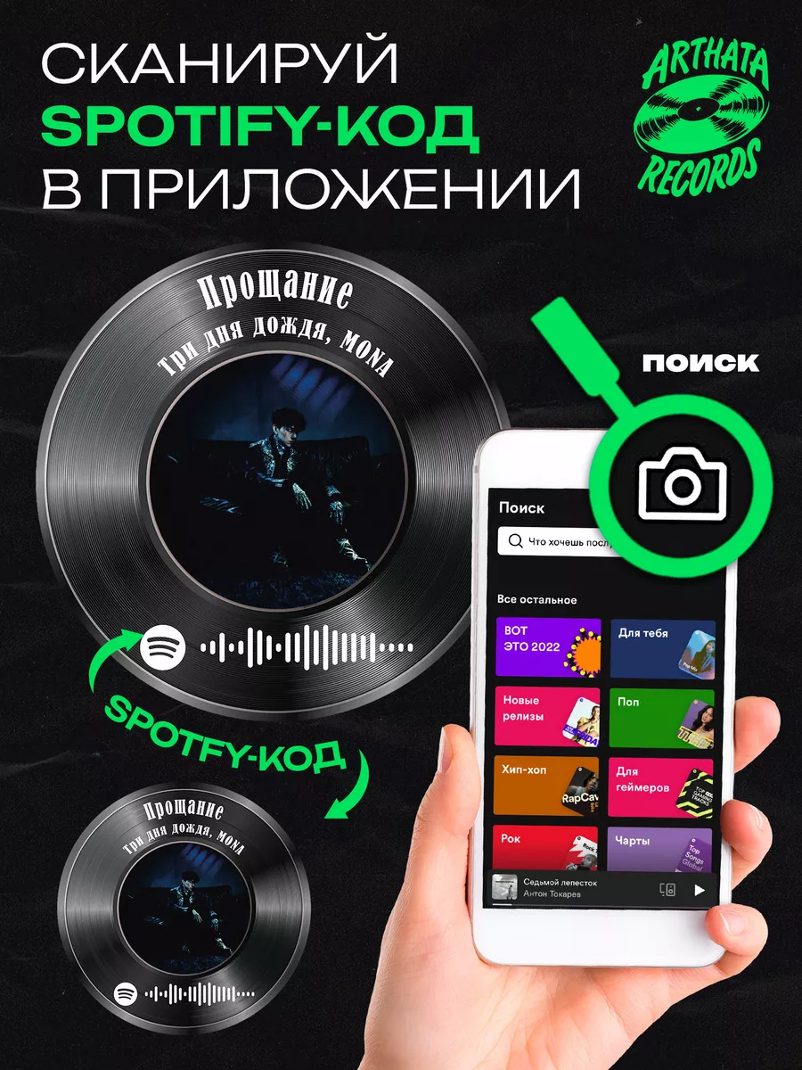 Spotify Постер и брелоки Три дня дождя MONA - Прощание Arthata-Records  190409995 купить за 538 ₽ в интернет-магазине Wildberries