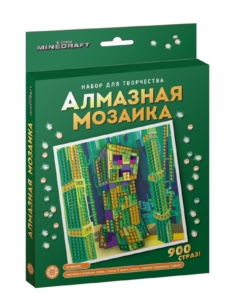 Алмазная мозаика 15х15 см В стиле Minecraft Издательский дом Лев 190418867  купить за 254 ₽ в интернет-магазине Wildberries