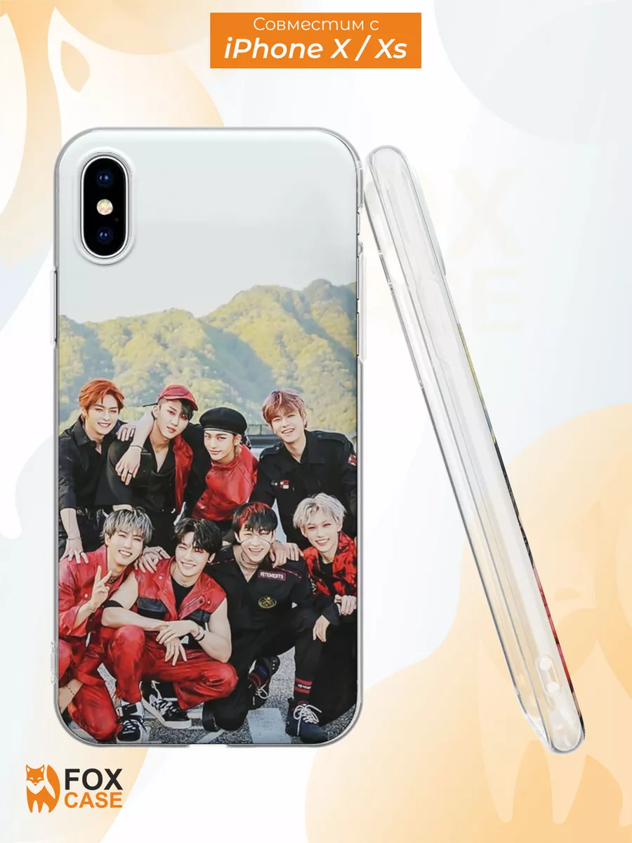 Чехол на iPhone X и XS с принтом Stray Kids Fox Case 190447434 купить за  385 ₽ в интернет-магазине Wildberries