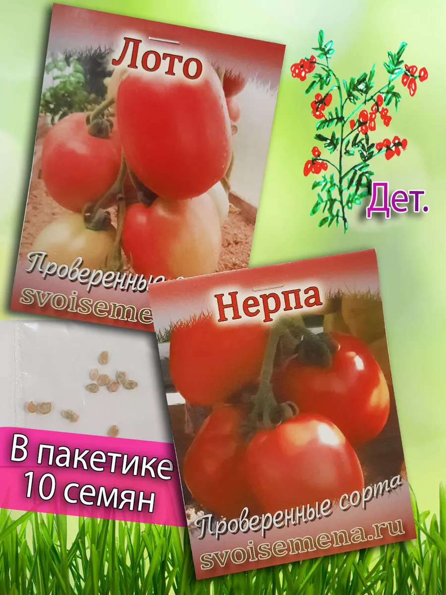 Проверенные семена от Медведевых Томат Лото и Нерпа