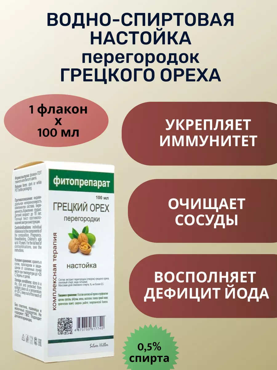 Настойка из перегородок грецких орехов избавит от давления и лишнего холестерина