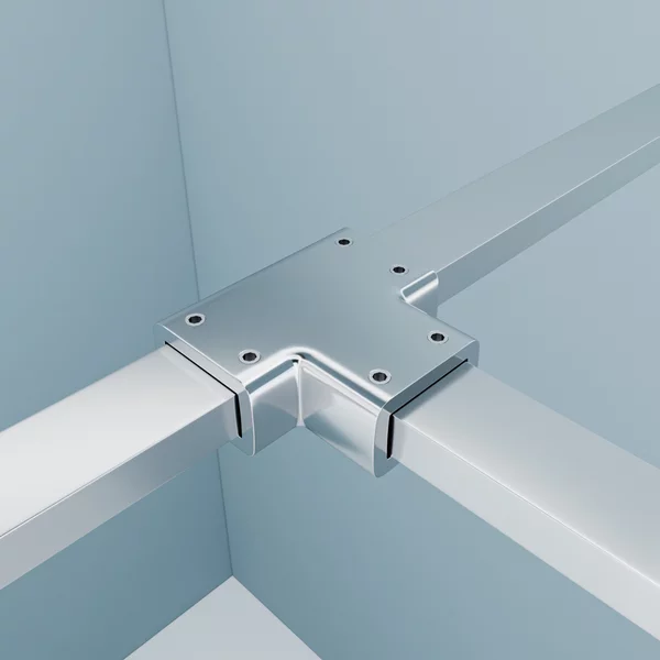 Фото товара на маркетплейсе wildberries Коннектор каркаса душевой перегородки хром