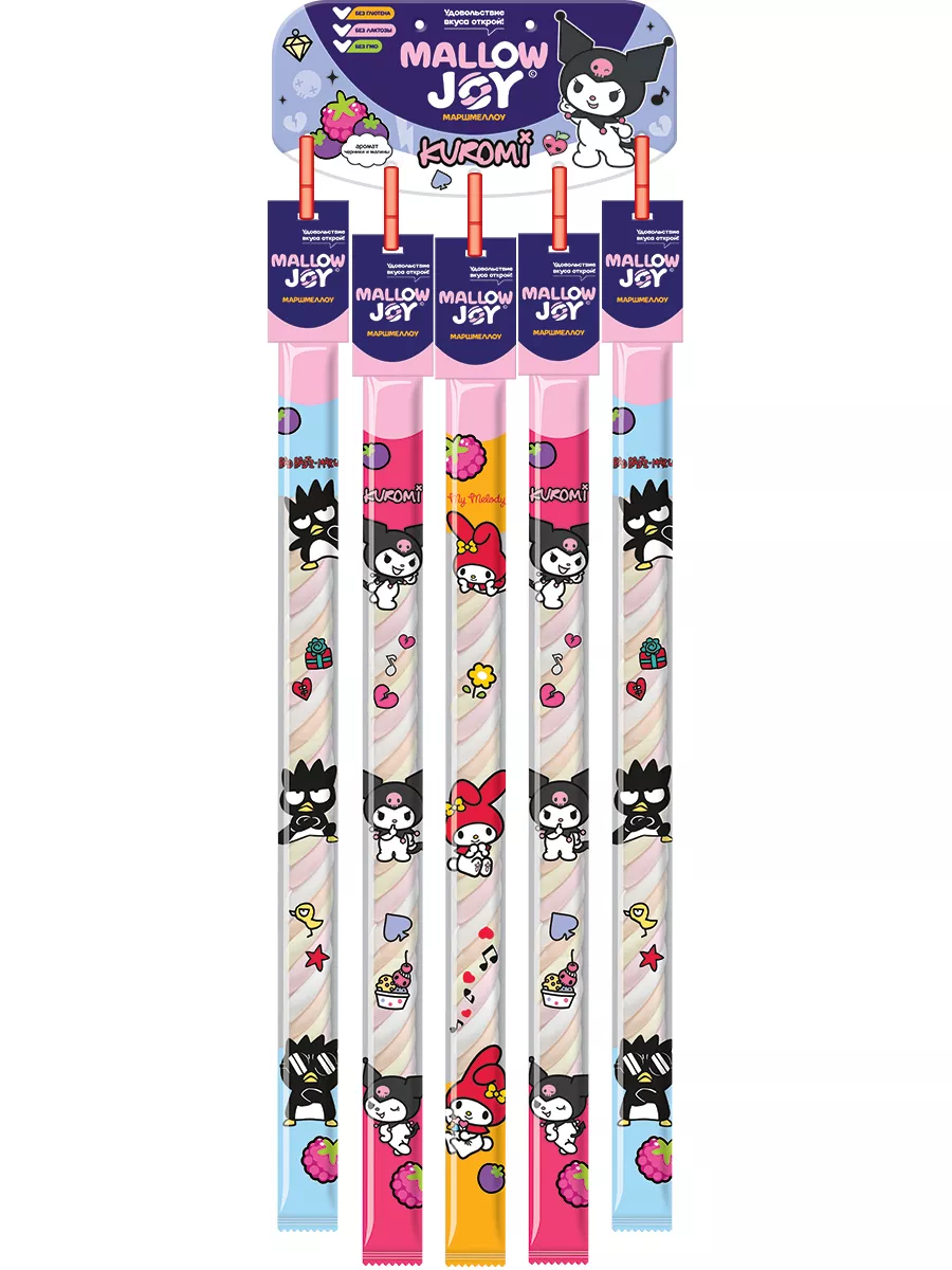 Большая зефирная коса от Kuromi Mallow Joy, 24 шт по 25г