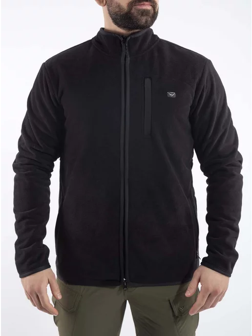 VAV Wear Кофта мужская флисовая тактическая, черный, фото 3