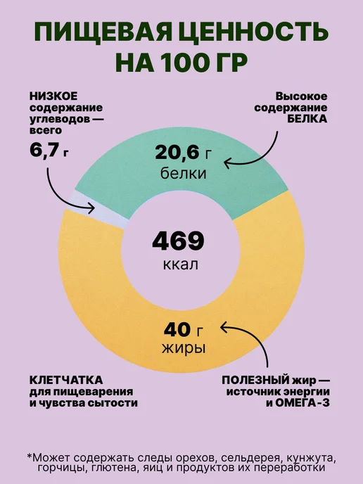 Oleos Хлебцы льняные с чесноком и черным перцем 2 шт по 100 г, 2 шт, 100 г, фото 3