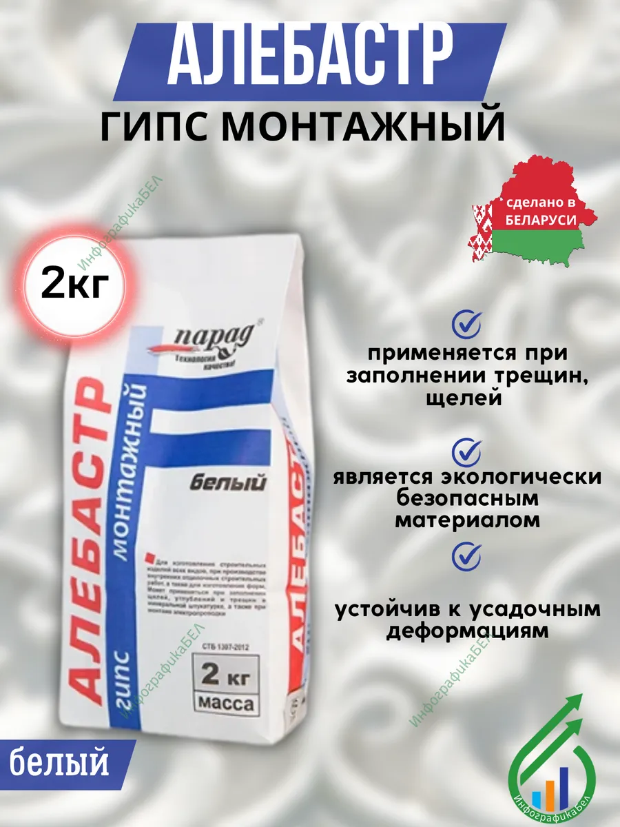 Алебастр строительный 2 кг