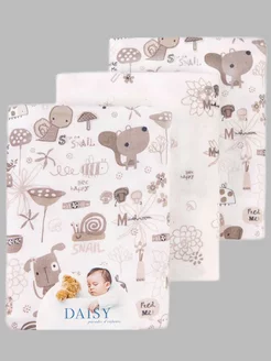 Пеленки для новорожденных фланелевые 75х120, комплект 3 шт DAISY 190728722 купить за 661 ₽ в интернет-магазине Wildberries