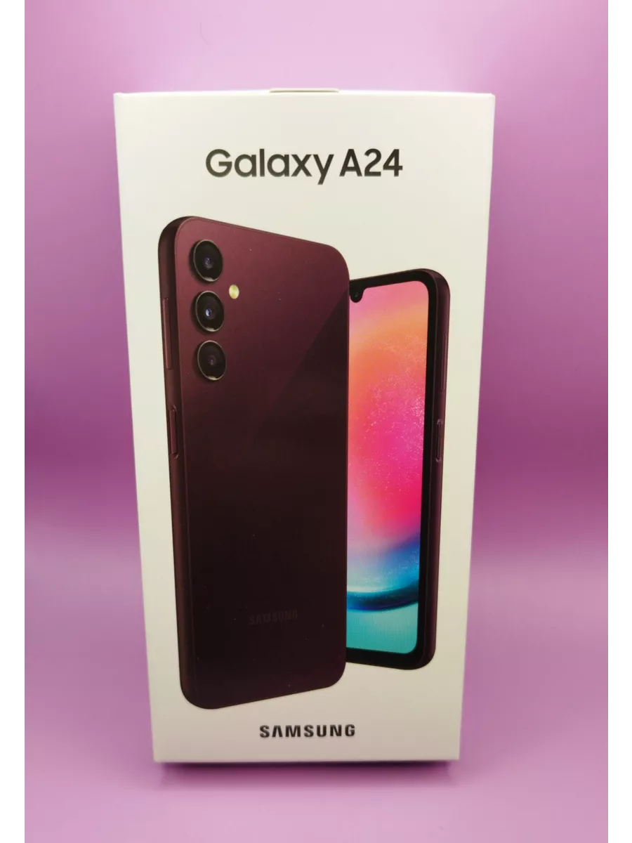 Смартфон Samsung Galaxy A24 4/128 ГБ, бордовый Samsung 190753202 купить в  интернет-магазине Wildberries