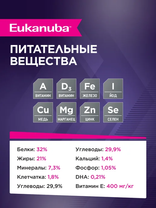Сухой корм Eukanuba для собак, мелкие, щенки, курица, 0,8 кг, фото 4