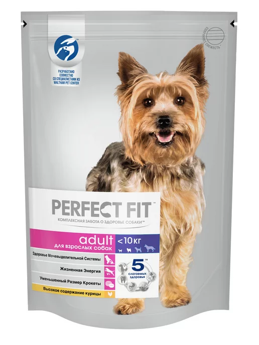 Сухой корм PERFECT FIT для собак, взрослые, мелкие, курица, 0,5 кг