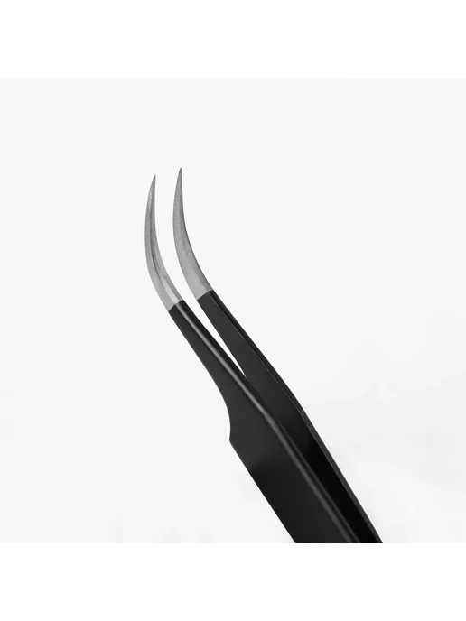 RILI Пинцет для наращивания изогнутый (Black Line), черный, фото 4
