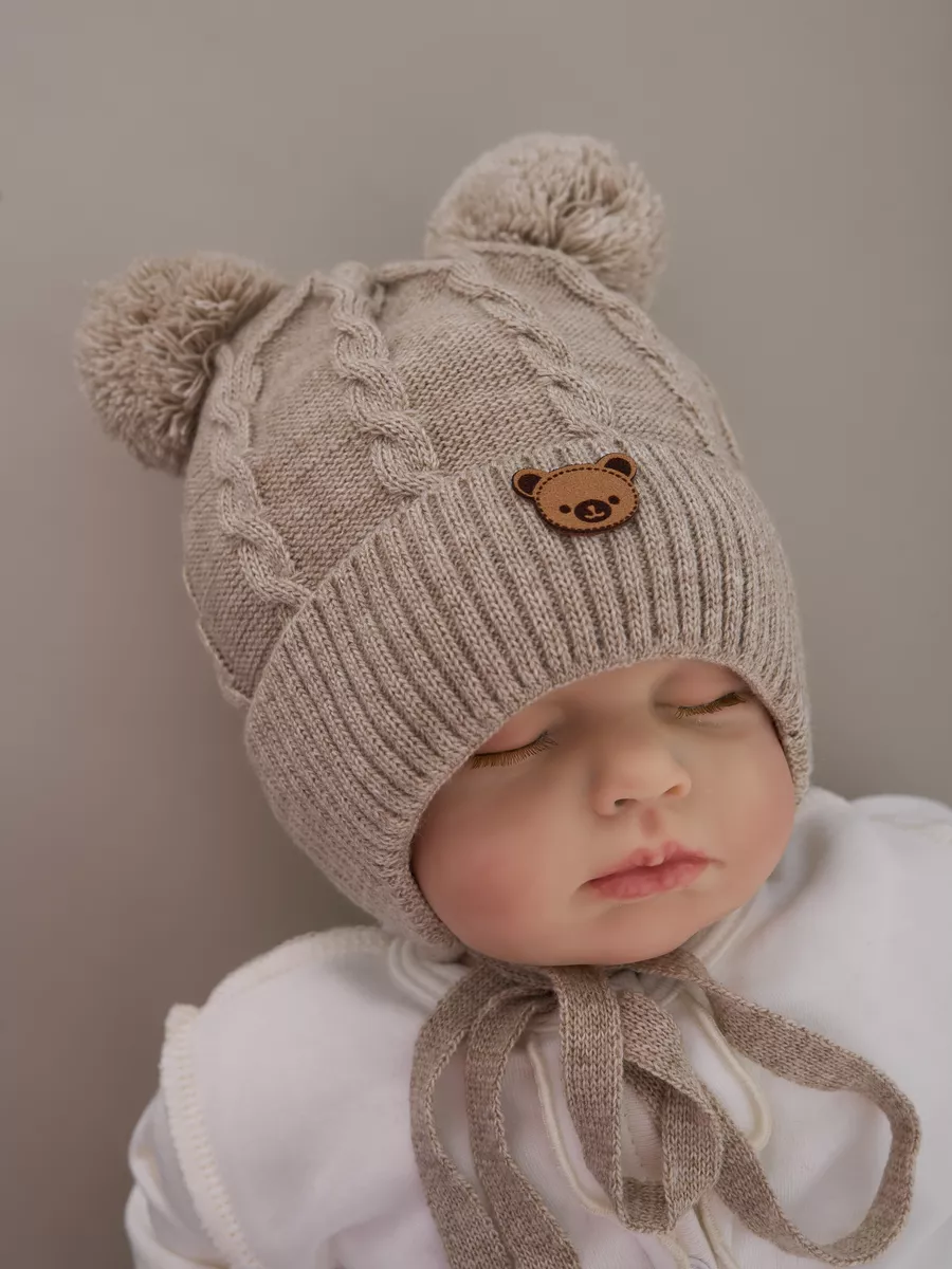 Зимние шапочки для новорожденных и малышей