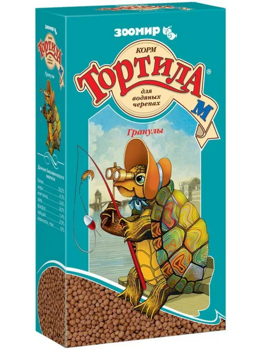 Корм-лакомство для водяных черепах Тортила-М креветки, 90 г