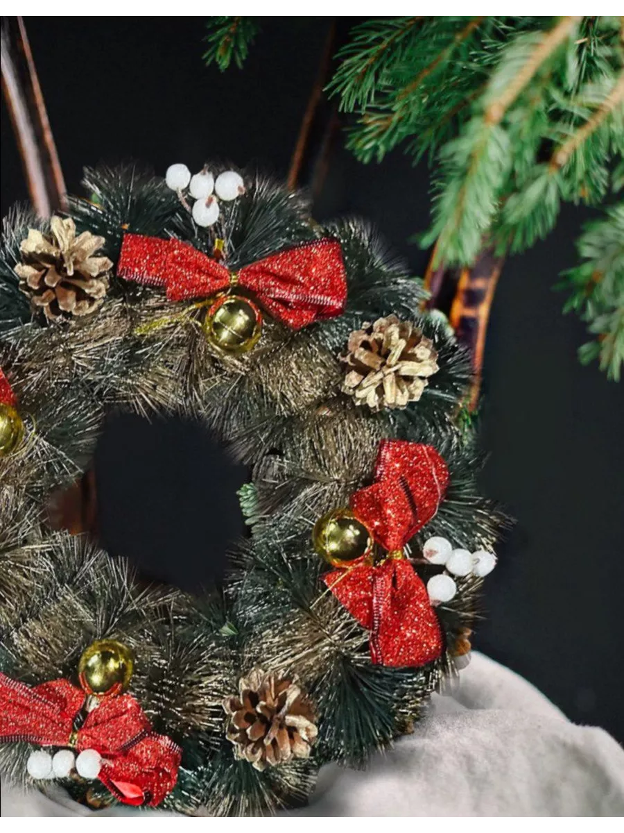 Новогодние и рождественские венки на дверь - купить в интернет-магазине malino-v.ru
