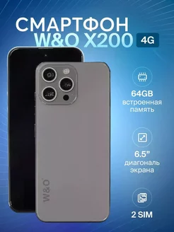 Смартфон X200 4/64 ГБ W&O 190814672 купить за 4 544 ₽ в интернет-магазине Wildberries