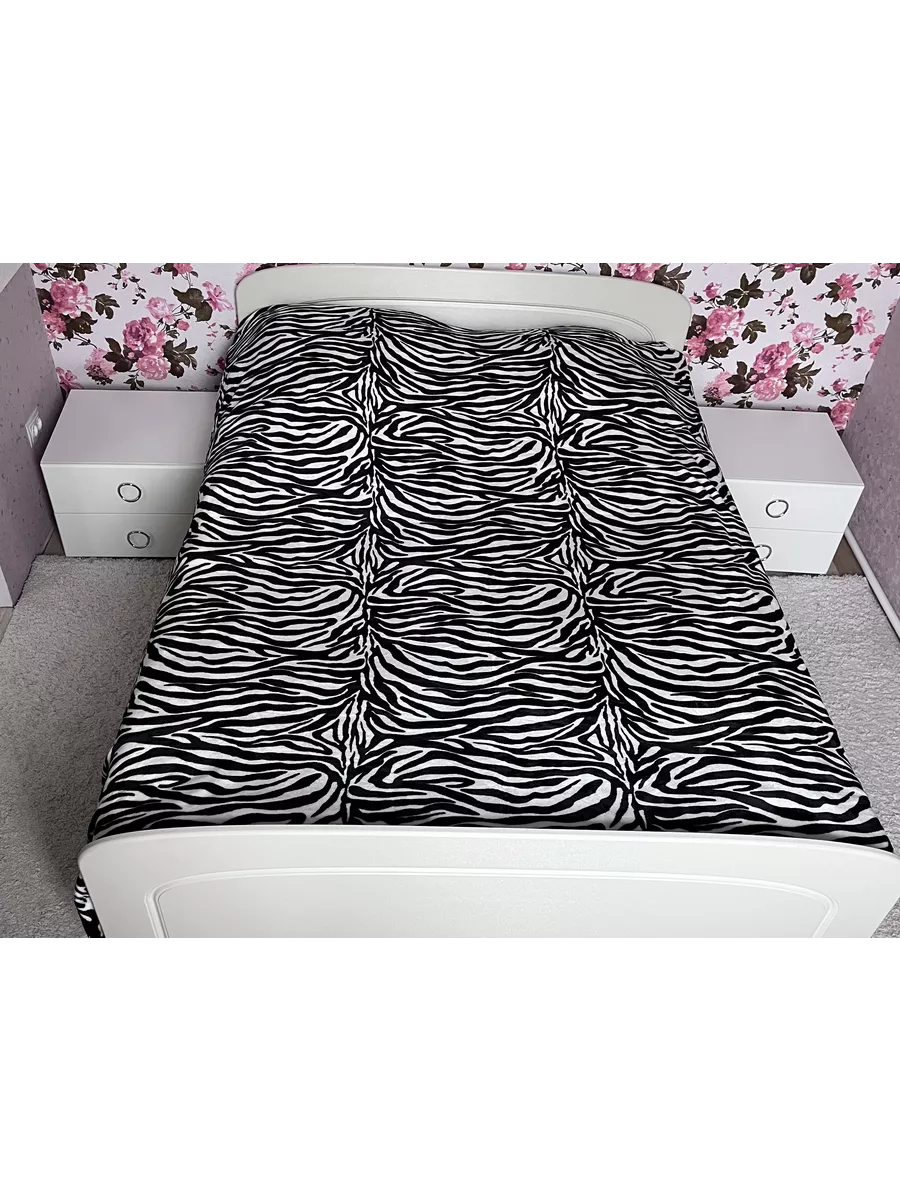 Плед Zebra Casa хлопок фиолетовый 200х230